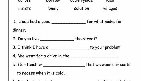 2Nd Grade Vocabulary Worksheets — db-excel.com