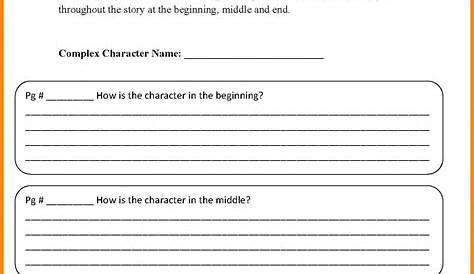 Character Development Worksheet As 2Nd Grade Reading — db-excel.com