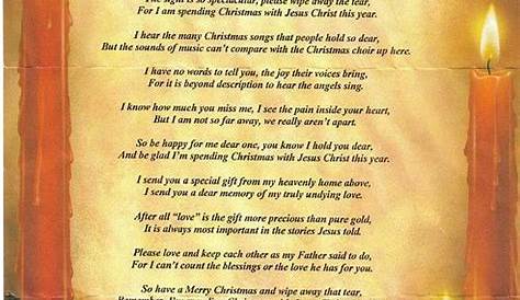 christmas in heaven poem printable | First Christmas In Heaven