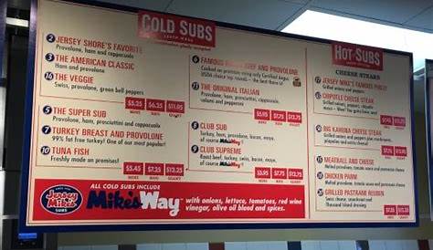 jersey mike's sub sizes chart