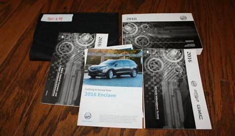 2016 Buick Enclave owners manual with navigation manual Bui674 | eBay