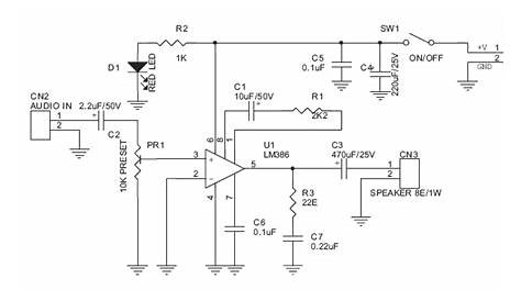 lm386 power amplifier circuit diagram