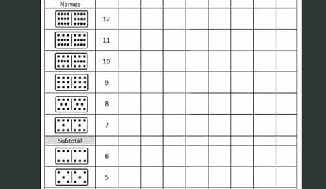 Mexican Train Score Sheet Printable - Customize and Print