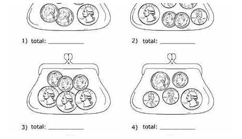 Free Printable Counting Coins Worksheets in 2020 (With images) | Money