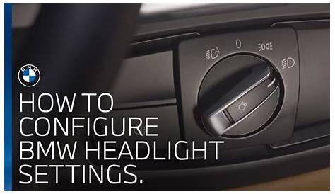 BMW UK | How do I configure my BMW headlight settings? - YouTube