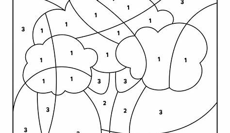fall color by number worksheet