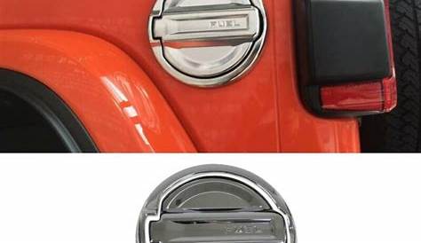 Fit For Jeep 2018-2020 Wrangler Fuel Gas Door Tap Tank Cover Trim