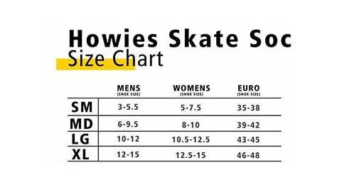 hockey sock size chart