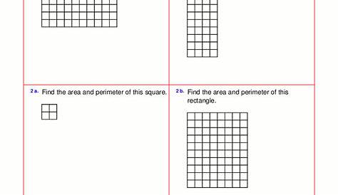 Area and perimeter worksheets (rectangles and squares) Perimeter Third