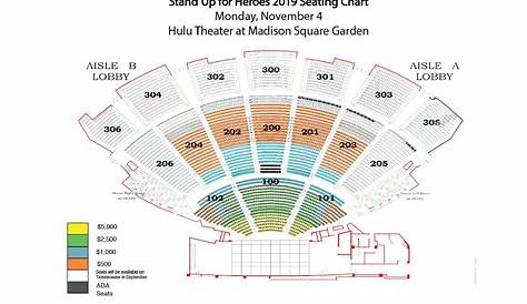 hulu theater at msg seating chart