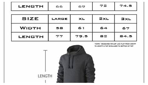 youth large hoodie size chart