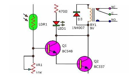 automatic day night light switch circuit