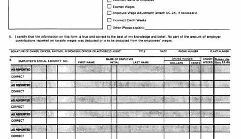Form Uc-2ax - Corrected Pennsylvania Gross Wages Paid To Employees