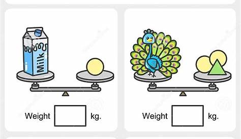 measuring weight for kindergarten worksheet