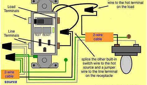 gfci with switch wiring diagram
