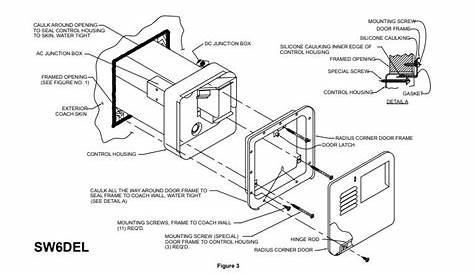 Suburban water heater wall switch for SW6DE water heater (Suburban