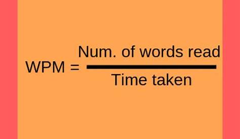 words correct per minute chart