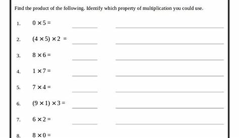 multiplication properties 3rd grade