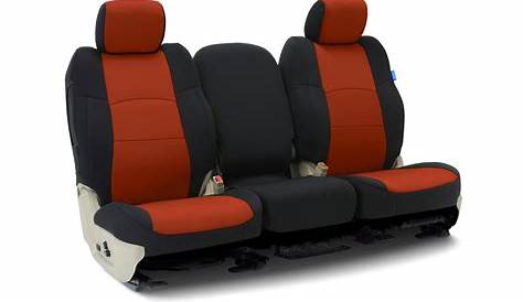 Coverking Custom Seat Covers 1 Row Neoprene Inferno Orange | Black