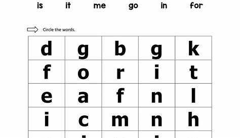 Sight Words Practice Word Search: is, it, me, go, in, for | Sight word