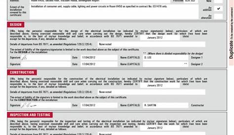 Electrical Installation Certificate Editable Pdf – Fill For Electrical