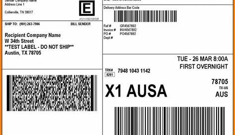 shipping label pdf template