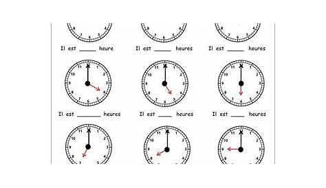 FRENCH TIME - Quelle heure est-il? Activity Booklet - Worksheets