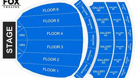 fox theater seating chart with seat numbers