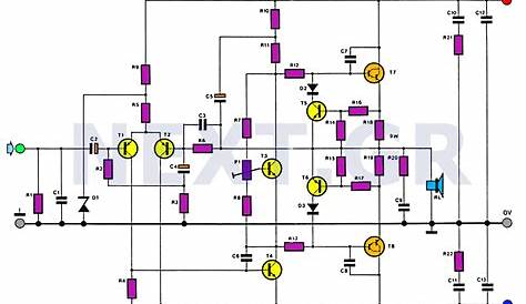 3w stereo amplifier circuit diagram