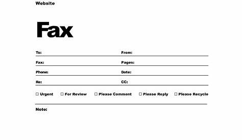 Free Blank Fax Cover Sheet Template | Fax Cover Sheet Template