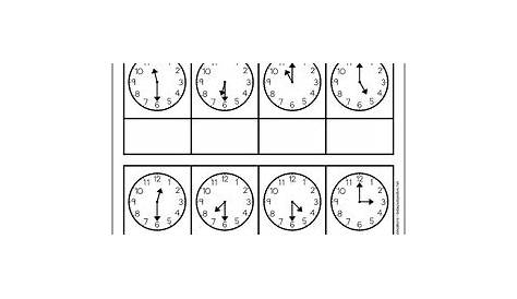 telling time cut and paste worksheets