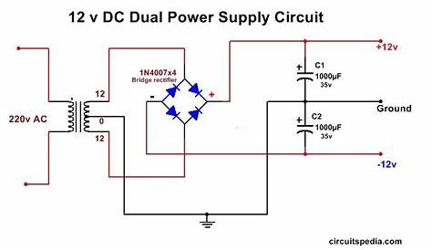 dual power supply circuit diagram with explanation