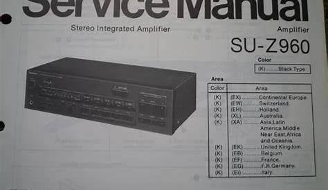 TECHNICS SU-Z960 STEREO amplifier Service manual wiring parts diagram