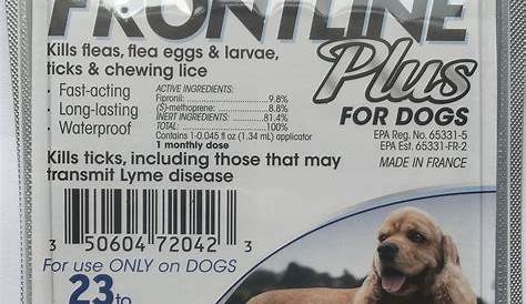 frontline plus for small dogs dosage