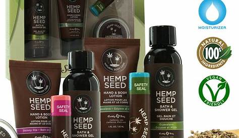 4PC Travel Skin-Care Kit Hemp Seed Lotion Natural Oil Moisturizer Vegan