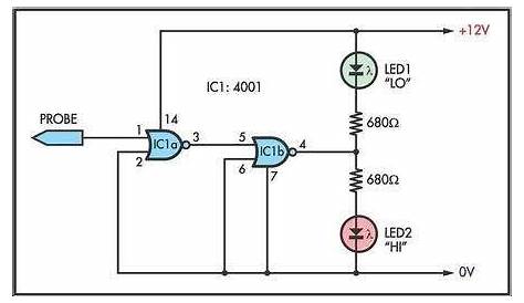 simple logic probe circuit diagram