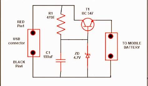 Electrical and Electronics Engineering: USB Mobile Charger Circuit Diagram.