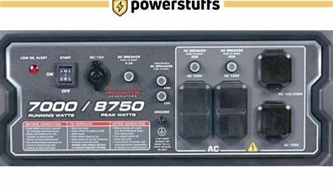 predator 8750 watt generator manual