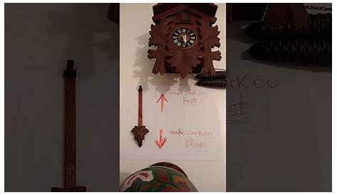 How to adjust the cuckoo clocks time - YouTube