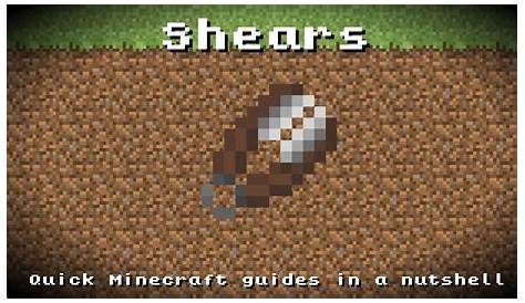 Minecraft - Shears! Recipe, Item ID, Information! *Up to date!* - YouTube