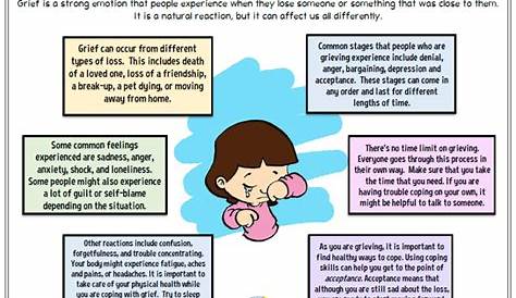 grief and loss worksheets