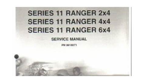 polaris ranger 900 service manual