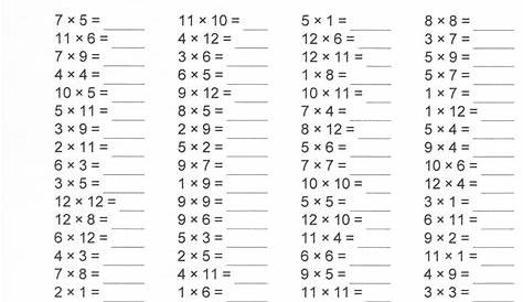 Printable Multiplication Worksheets 50 Problems | Printable