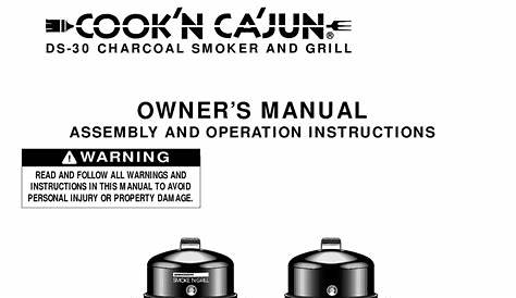 brinkmann charcoal smoker manual