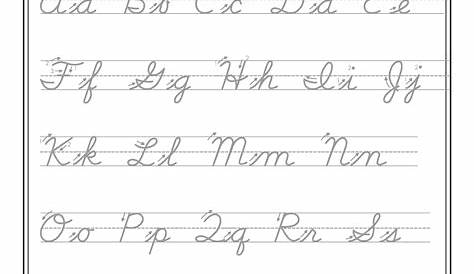 9 Best Images of Script Handwriting Worksheets - Letter case, Cursive