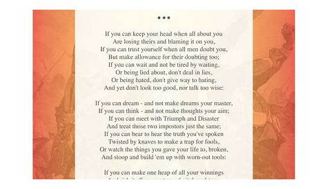 IF poem by Rudyard Kipling typography poster RJ2 – www.posterama.co