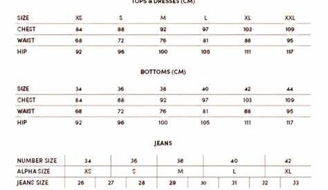 french connection men's size guide