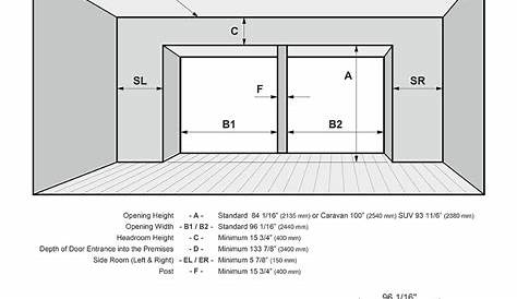 rv garage door sizes chart