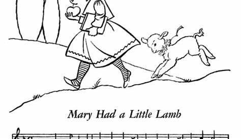 mary had a little lamb printable