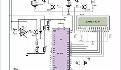 Solar Cell Battery Charger/Monitor Schematic Circuit Diagram